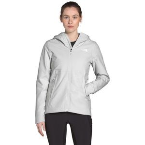 North Face Gray Shelbe Raschel Fleece Full Zip Hooded Jacket size Small